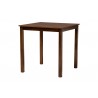 Baxton Studio Olympia Modern Grey Fabric and Walnut Brown Finished Wood 5-Piece Pub Set - Table in Front Side Angle