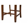 Baxton Studio Olympia Modern Grey Fabric and Walnut Brown Finished Wood 5-Piece Pub Set - Seat Closeup Base Angle