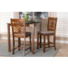 Baxton Studio Olympia Modern Grey Fabric and Walnut Brown Finished Wood Counter Stool - Set of Two - Lifestyle