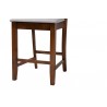 Baxton Studio Deanna Modern Grey Fabric and Walnut Brown Finished Wood 5-Piece Pub Set - Seat in Base Angle