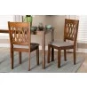 Baxton Studio Florencia Modern Grey Fabric and Walnut Brown Finished Wood Dining Chair - Set of Two - Lifestyle - Baxton Studio Florencia Modern Grey Fabric and Walnut Brown Finished Wood Dining Chair - Set of Two - Lifestyle