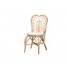Baxton Studio Jerica Modern Bohemian Natural Brown Rattan Dining Chair - Front Side Angle