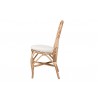 Baxton Studio Jerica Modern Bohemian Natural Brown Rattan Dining Chair - Side Angle