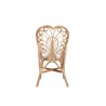 Baxton Studio Jerica Modern Bohemian Natural Brown Rattan Dining Chair - Back Angle