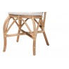 Baxton Studio Jerica Modern Bohemian Natural Brown Rattan Dining Chair - Seat Closeup Base Angle