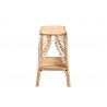 Baxton Studio Bastet Modern Bohemian Natural Brown Rattan 2-Tier Console Table - Side Angle