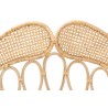 Baxton Studio Onika Modern Bohemian Natural Brown Rattan Queen Size Standalone Headboard - Closeup Top Angle