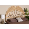 Baxton Studio Onika Modern Bohemian Natural Brown Rattan Queen Size Standalone Headboard - Lifestyle