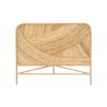 Baxton Studio Delphi Modern Bohemian Natural Brown Rattan Queen Size Standalone Headboard  - Front Angle