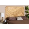 Baxton Studio Delphi Modern Bohemian Natural Brown Rattan Queen Size Standalone Headboard  - Lifestyle