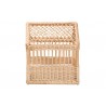 Baxton Studio Pieta Modern Bohemian Natural Brown Rattan Pet Bed - Side Angle