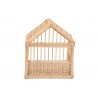 Baxton Studio Pieta Modern Bohemian Natural Brown Rattan Pet Bed - Back Angle