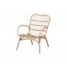 Baxton Studio Bajo Modern Bohemian Natural Brown Rattan Arm Chair - Front Side Angle