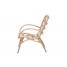 Baxton Studio Bajo Modern Bohemian Natural Brown Rattan Arm Chair - Side Angle