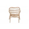 Baxton Studio Bajo Modern Bohemian Natural Brown Rattan Arm Chair - Back Angle