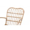 Baxton Studio Bajo Modern Bohemian Natural Brown Rattan Arm Chair - Closeup Top Angle