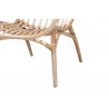 Baxton Studio Bajo Modern Bohemian Natural Brown Rattan Arm Chair - Base Angle