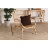Baxton Studio Bajo Modern Bohemian Natural Brown Rattan Arm Chair - Lifestyle