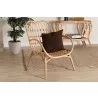 Baxton Studio Bajo Modern Bohemian Natural Brown Rattan Arm Chair - Lifestyle - Baxton Studio Bajo Modern Bohemian Natural Brown Rattan Arm Chair - Lifestyle