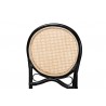 Baxton Studio Ayana Mid-Century Modern Two-Tone Black and Natural Brown Rattan Dining Chair - Top Angle