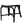 Baxton Studio Ayana Mid-Century Modern Two-Tone Black and Natural Brown Rattan Dining Chair - Base Angle