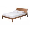 Baxton Studio Eileen Mid-Century Transitional Walnut Brown Finished Wood King Size Platform Bed - Front Side Angle