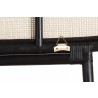 Baxton Studio Reegan Modern Bohemian Two-Tone Black and Natural Brown Rattan Queen Size Standalone Headboard - Closeup View 