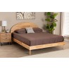 Baxton Studio Denton Japandi Natural Brown Finished Wood Queen Size Platform Bed - Lifestyle
