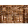 Baxton Studio Mario Modern Bohemian Natural Brown Finished Teak Wood and Rattan 2-Piece Counter Stool Set - Set of Two - Closeup Angle