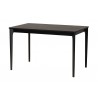 Baxton Studio Sherwin Mid-Century Modern Black Finished Wood Dining Table - Front Side Angle