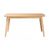 Baxton Studio Flora Mid-Century Modern Natural Oak Finished Wood Dining Table - Front Angle