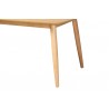 Baxton Studio Flora Mid-Century Modern Natural Oak Finished Wood Dining Table - Base Angle