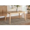 Baxton Studio Flora Mid-Century Modern Natural Oak Finished Wood Dining Table - Lifestyle