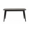 Baxton Studio Flora Mid-Century Modern Black Finished Wood Dining Table - Front Angle