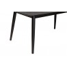 Baxton Studio Flora Mid-Century Modern Black Finished Wood Dining Table - Base Angle