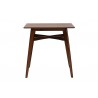 Baxton Studio Leena Mid-Century Modern Walnut Brown Finished Wood Counter Height Pub Table - Front Angle