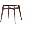 Baxton Studio Leena Mid-Century Modern Walnut Brown Finished Wood Counter Height Pub Table - Base Angle