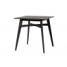 Baxton Studio Leena Mid-Century Modern Black Finished Wood Counter Height Pub Table - Front Side Angle