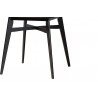 Baxton Studio Leena Mid-Century Modern Black Finished Wood Counter Height Pub Table - Base Angle