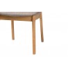 Baxton Studio Dannon Mid-Century Modern Grey Fabric and Natural Oak Finished Wood 2-Piece Dining Chair Set - Seat Closeup Base Angle