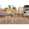 Baxton Studio Dannon Mid-Century Modern Grey Fabric and Natural Oak Finished Wood 2-Piece Dining Chair Set - Lifestyle - Baxton Studio Dannon Mid-Century Modern Grey Fabric and Natural Oak Finished Wood 2-Piece Dining Chair Set - Lifestyle
