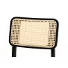 Baxton Studio Dannon Mid-Century Modern Cream Fabric and Black Finished Wood 2-Piece Dining Chair Set - Seat Closeup Top Angle - Baxton Studio Dannon Mid-Century Modern Cream Fabric and Black Finished Wood 2-Piece Dining Chair Set - Seat Closeup Top Angle