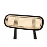 Baxton Studio Tarana Mid-Century Modern Cream Fabric and Black Finished Wood 2-Piece Dining Chair Set - Seat Top Angle