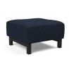 Innovation Living Grand D.E.L. Ottoman in Black Wood Legs and Mixed Dance Blue - Angled