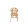 Baxton Studio Iris Modern Bohemian Natural Brown Rattan Dining Chair - Back Angle