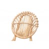 Baxton Studio Iris Modern Bohemian Natural Brown Rattan Dining Chair - Closeup Top Angle