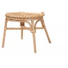 Baxton Studio Iris Modern Bohemian Natural Brown Rattan Dining Chair - Base Angle