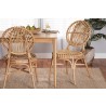 Baxton Studio Iris Modern Bohemian Natural Brown Rattan Dining Chair - Lifestyle
