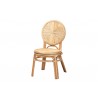 Baxton Studio Carita Modern Bohemian Natural Brown Rattan Dining Chair - Front Side Angle