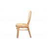 Baxton Studio Carita Modern Bohemian Natural Brown Rattan Dining Chair - Side Angle